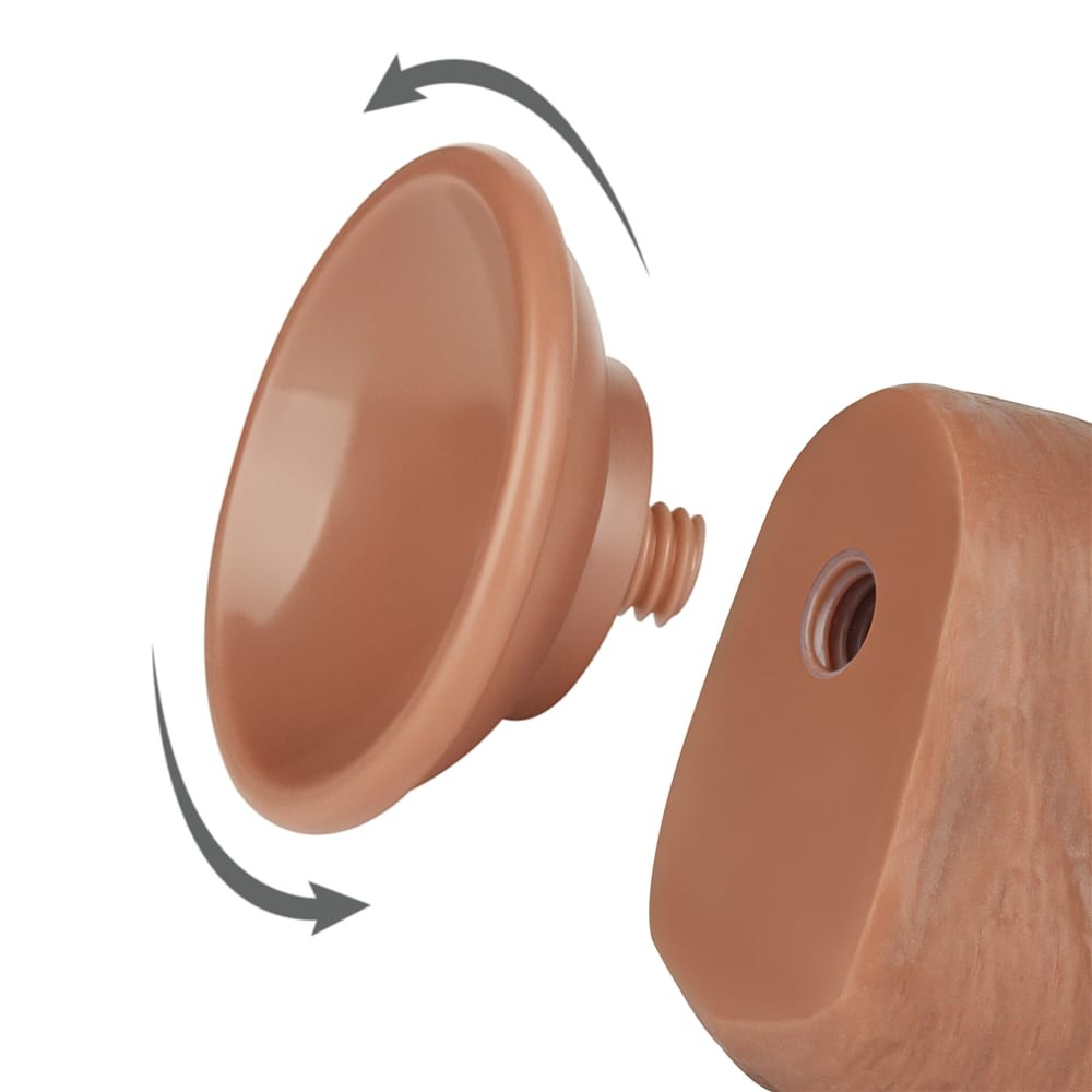 8'' double-layer brown sliding dildo III_B15O50_3