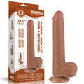 9'' Dual Layer Sheath Dildo Brown_B15O50_3