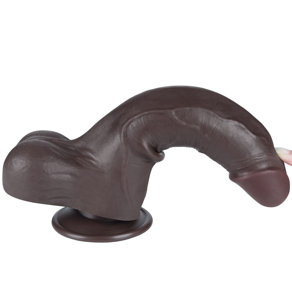 8.5'' Double Layer Slippery Dildo, Black II_B15O50_3
