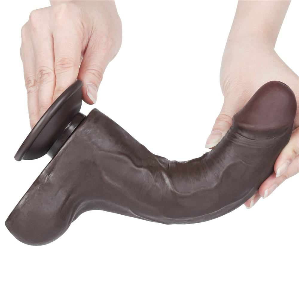 8.5'' Double Layer Slippery Dildo, Black II_B15O50_3