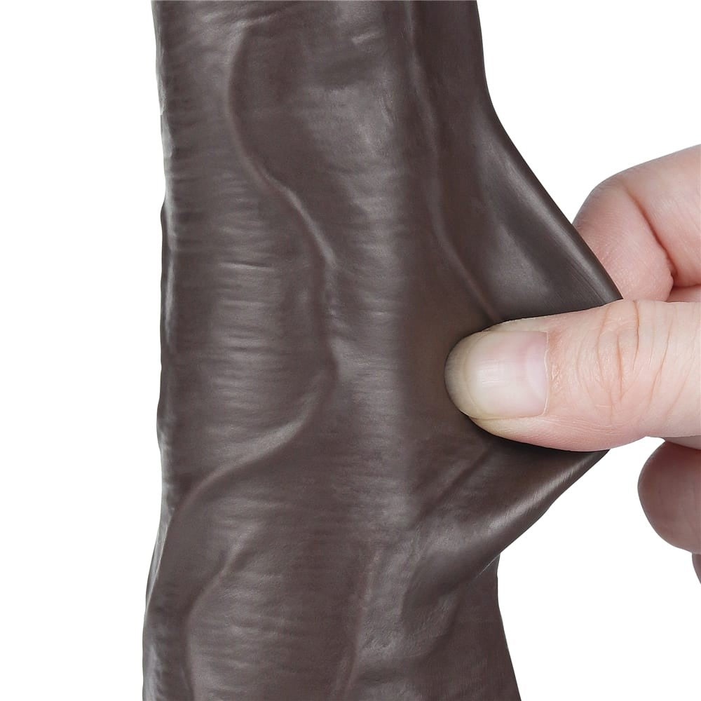 8.5'' Double Layer Slippery Dildo, Black II_B15O50_3