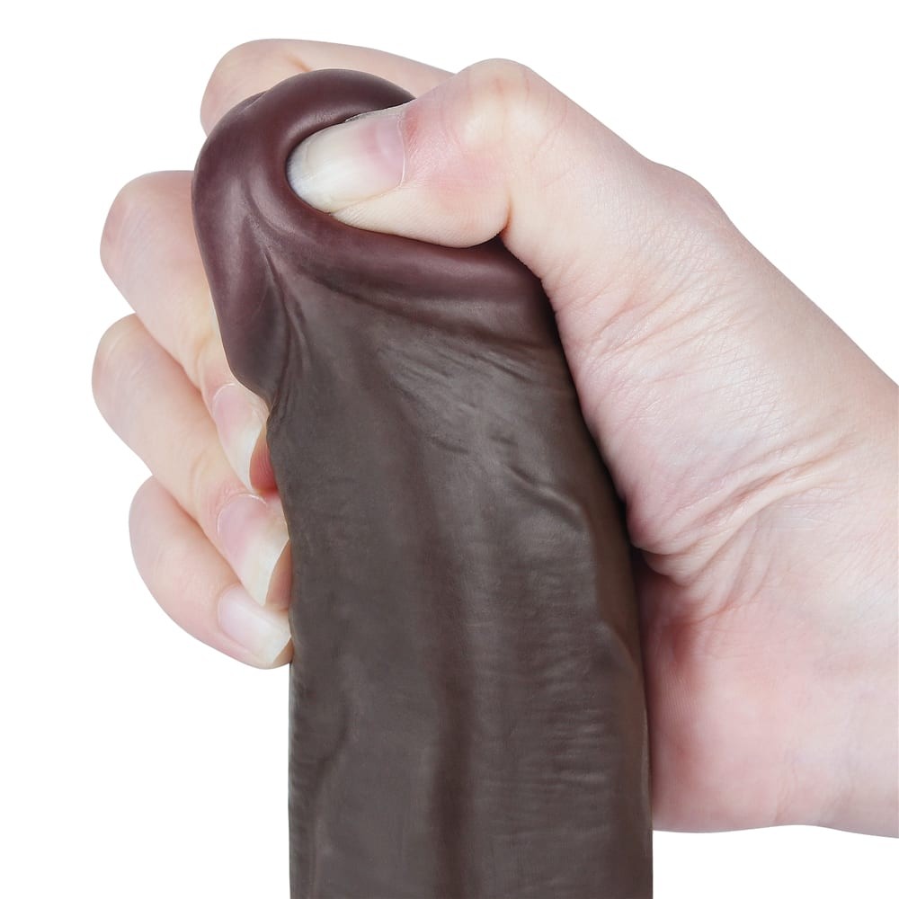 8.5'' Double Layer Slippery Dildo, Black II_B15O50_3