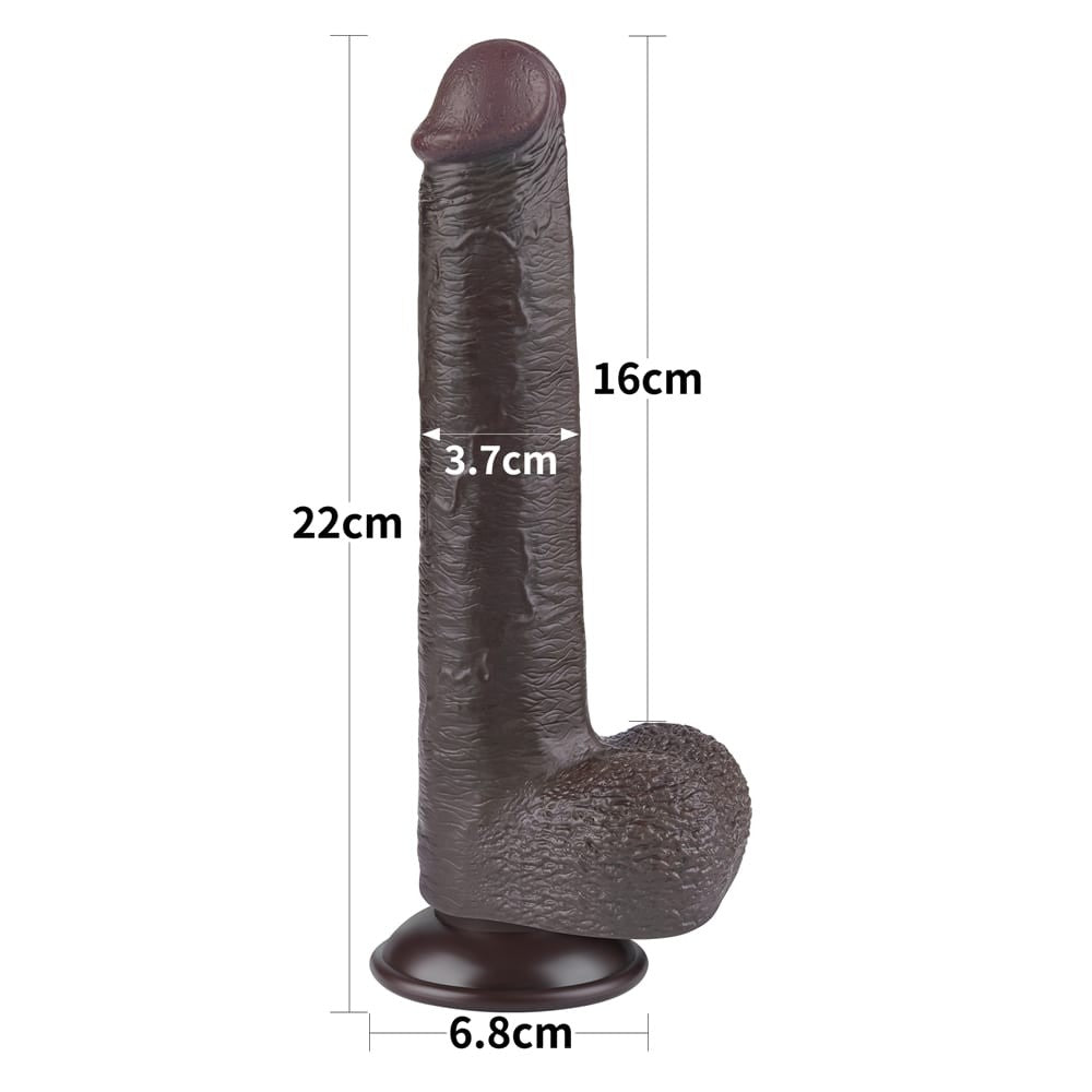 9" dual-layer gliding dildo black_B15O50_3