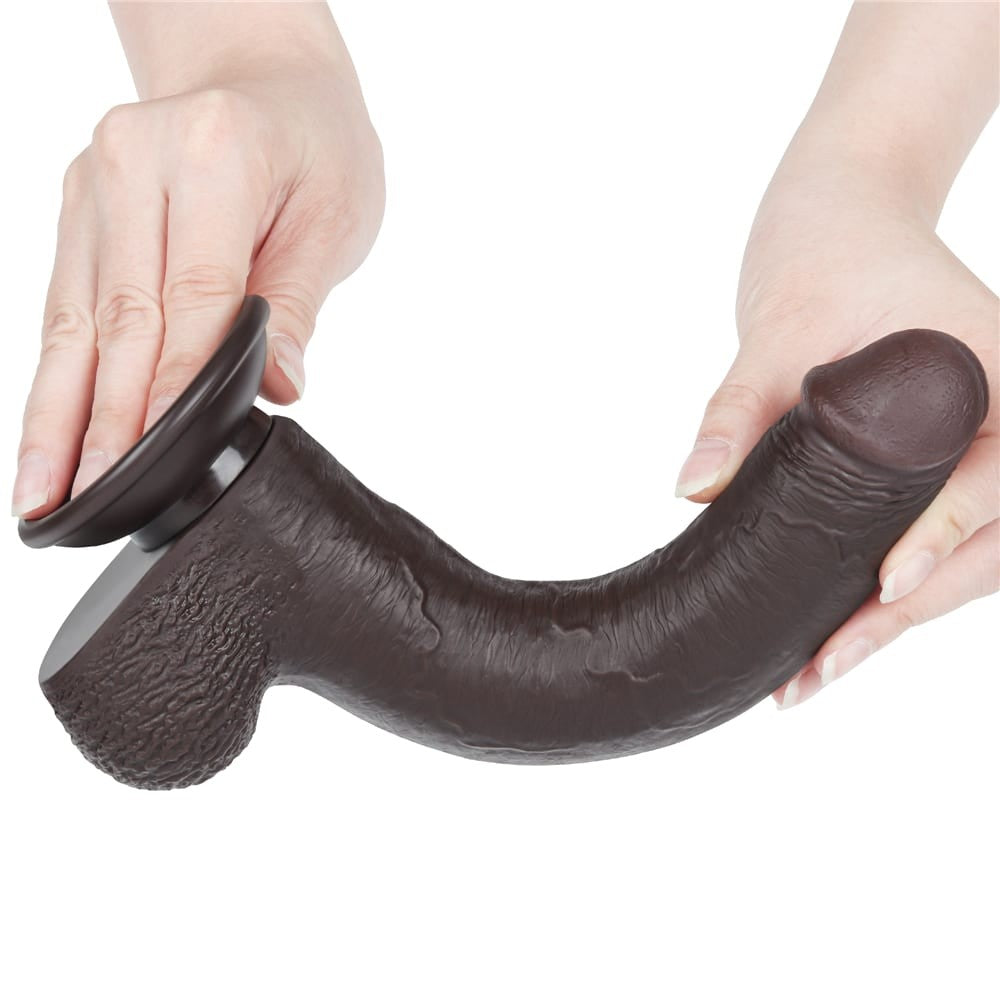 9" dual-layer gliding dildo black_B15O50_3