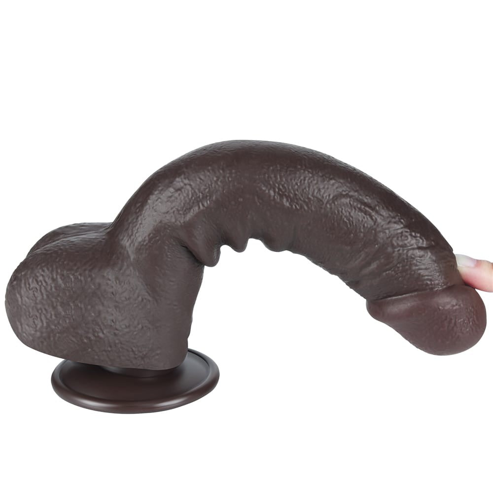 Double-layered sliding dildo 9.5'' black_B15O50_3