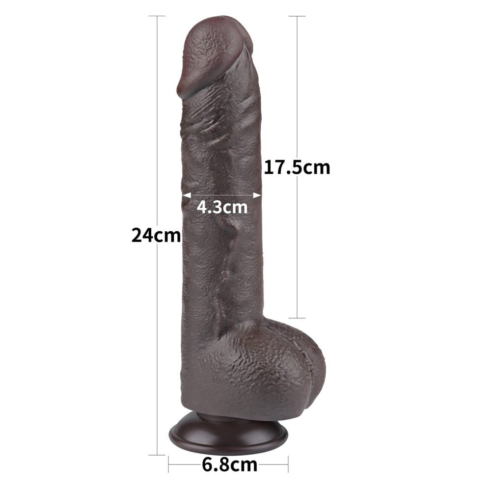 Double-layered sliding dildo 9.5'' black_B15O50_3