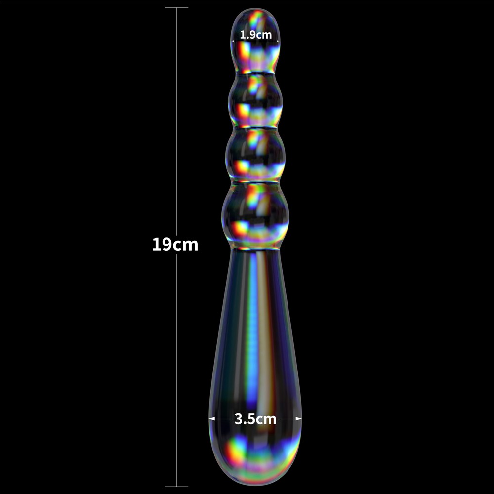 Twilight Gleam Glass Dildo - Rising Ripples