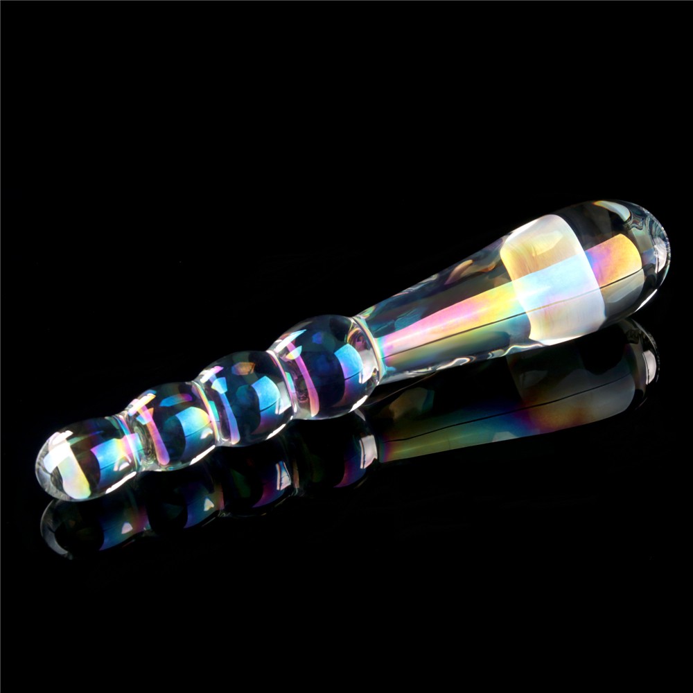 Twilight Gleam Glass Dildo - Rising Ripples