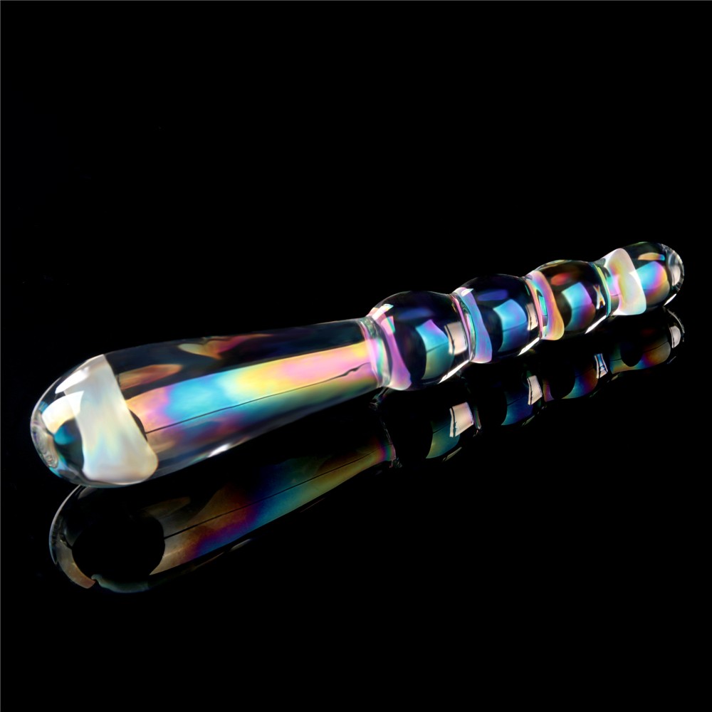 Twilight Gleam Glass Dildo - Rising Ripples