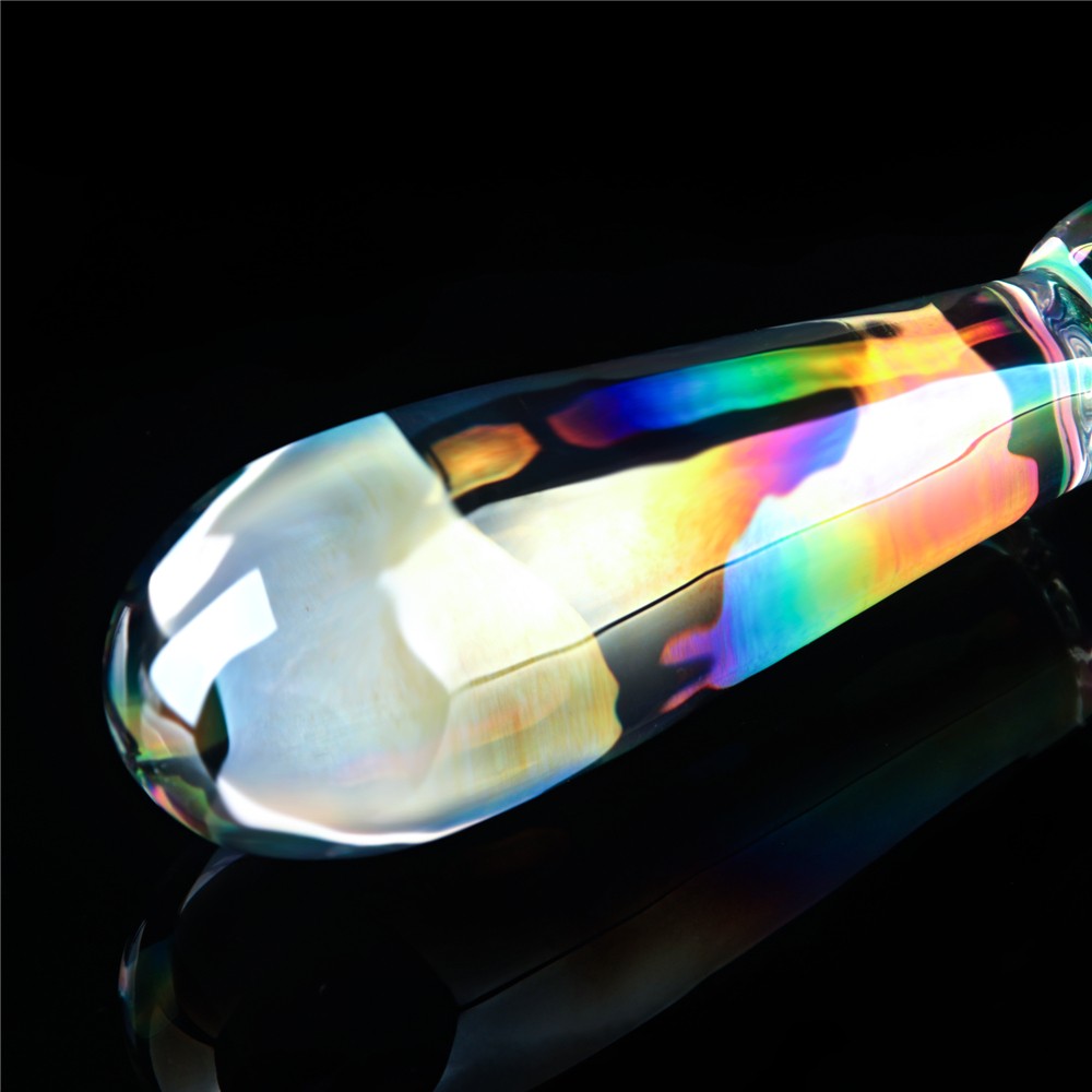 Twilight Gleam Glass Dildo - Rising Ripples