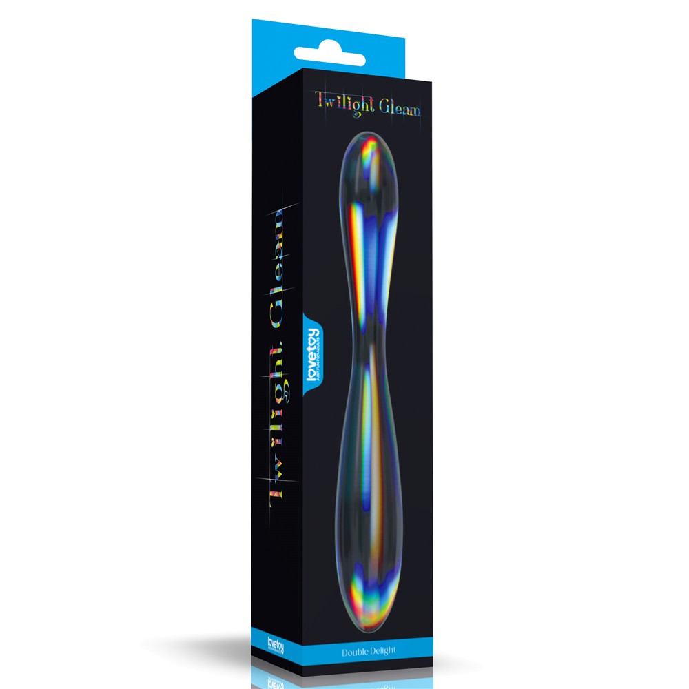Twilight Gleam Glass Dildo - Double delight