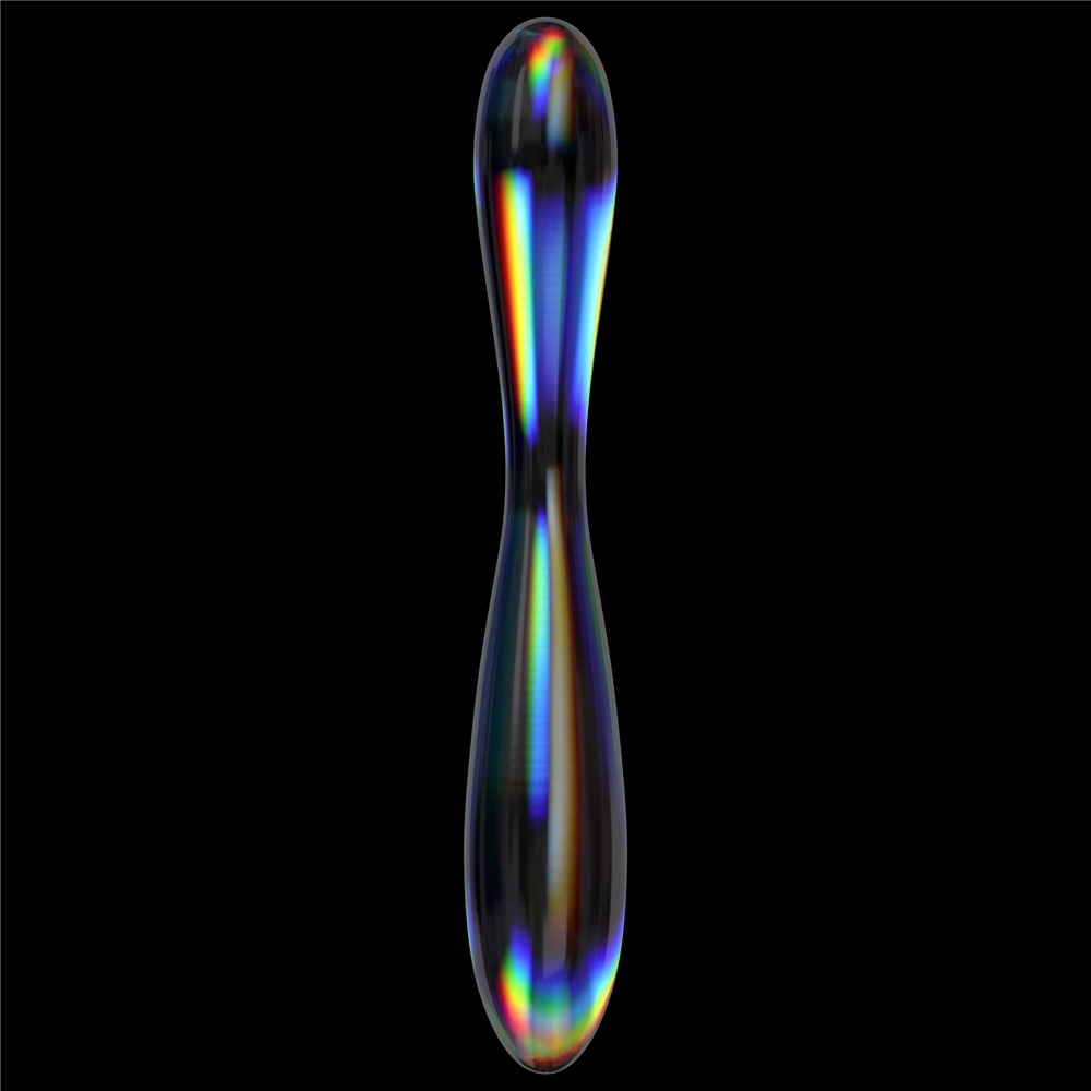 Twilight Gleam Glass Dildo - Double delight