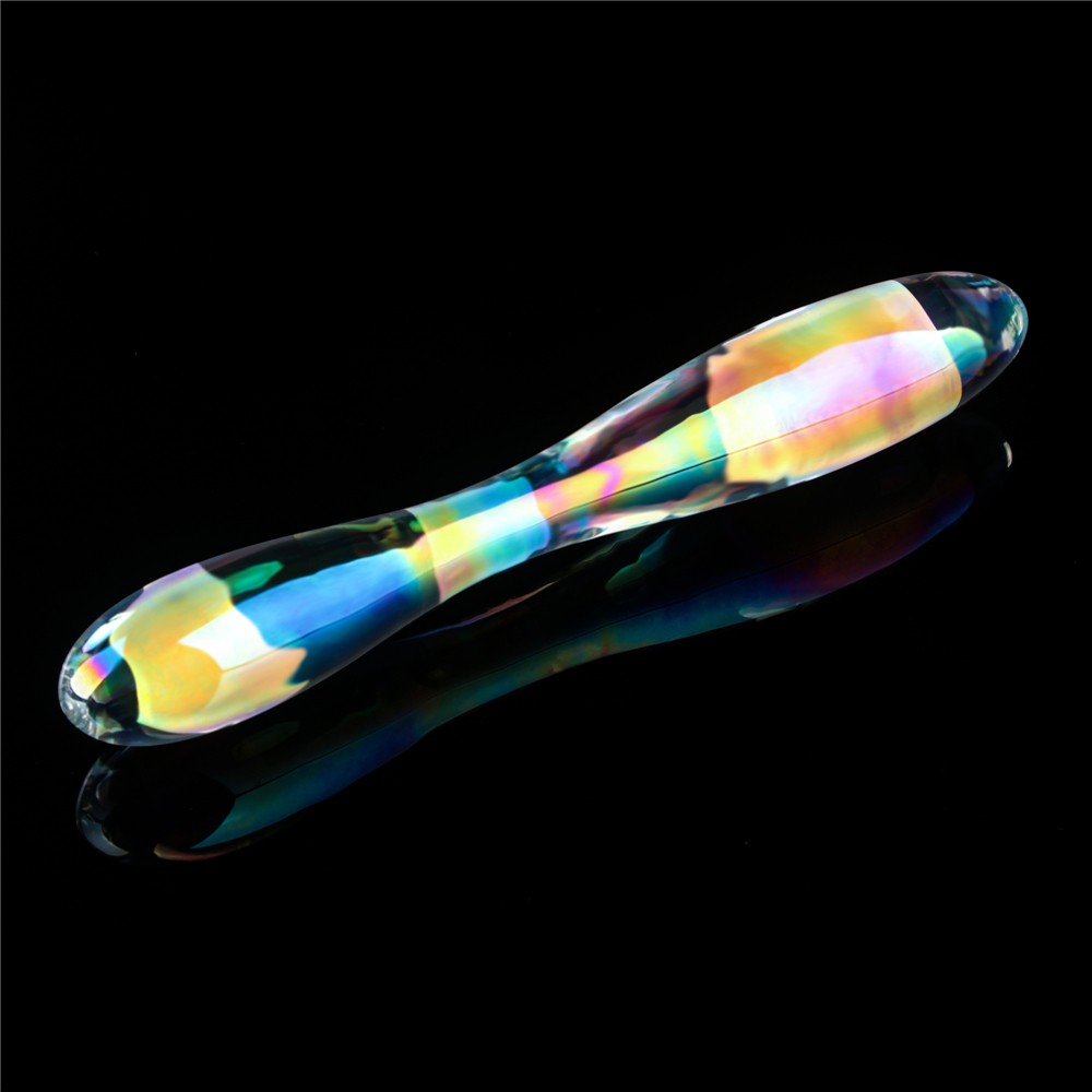 Twilight Gleam Glass Dildo - Double delight