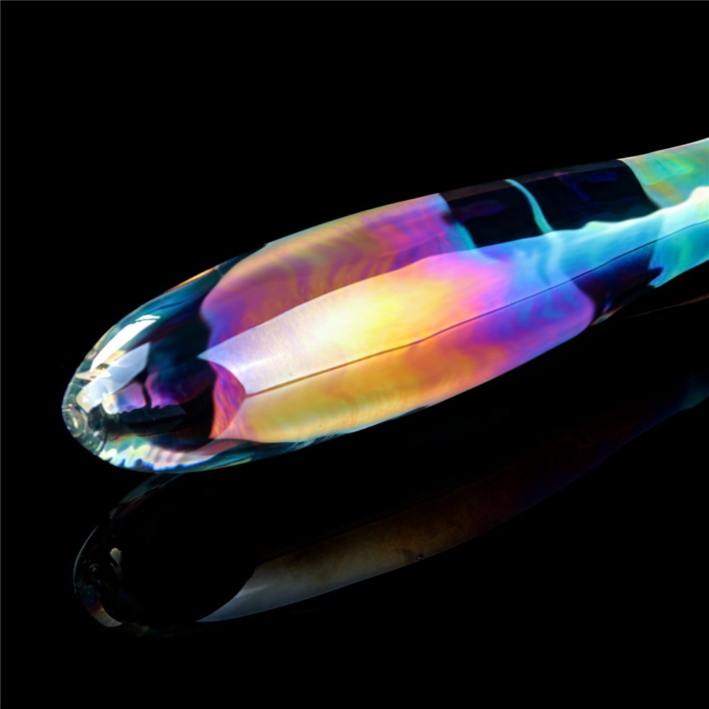 Twilight Gleam Glass Dildo - Double delight