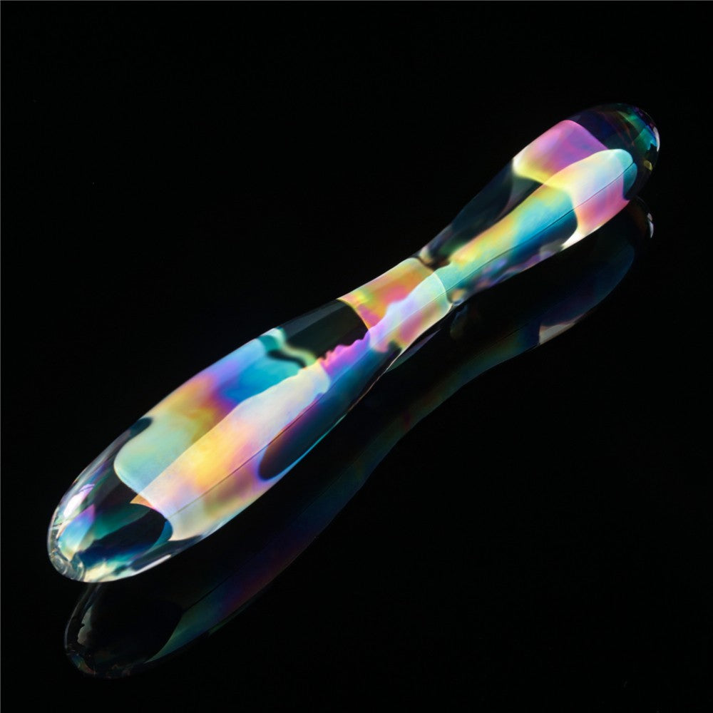 Twilight Gleam Glass Dildo - Double delight