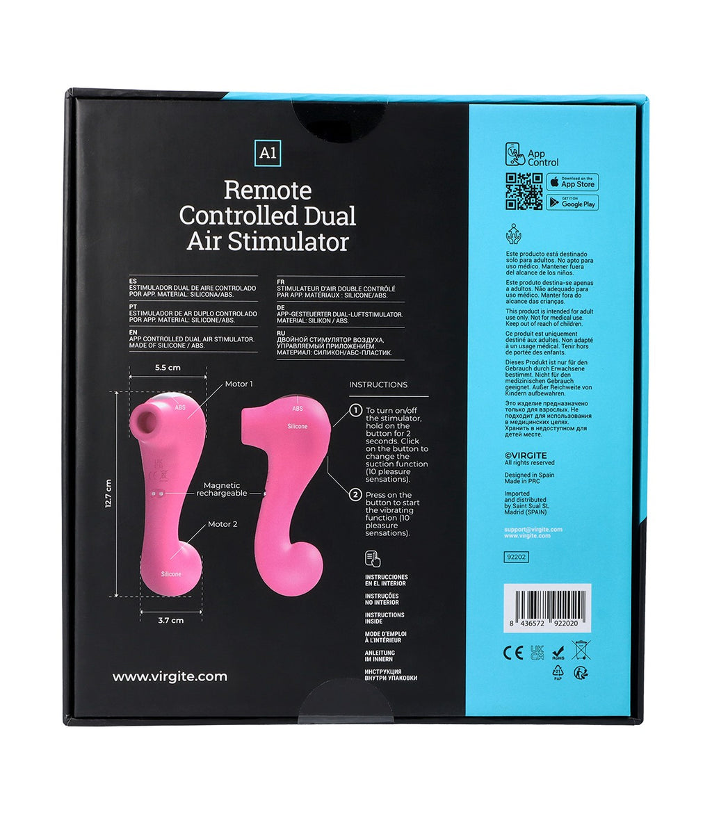 A1 REMOTE CONTROLLED DUAL AIR STIMULATOR