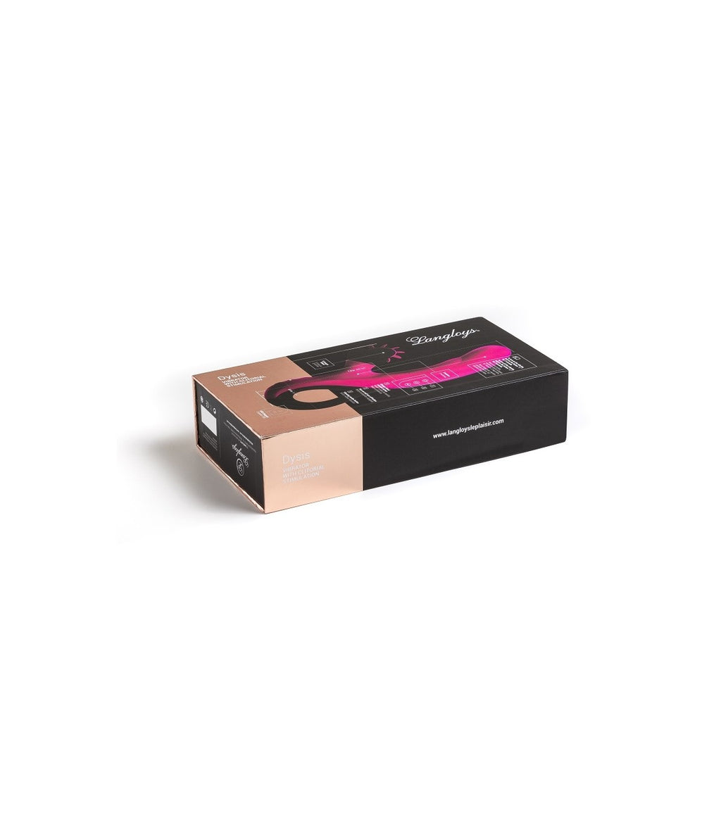 DYSIS BLACK VIBRATOR WITH CLITORAL STIMULATOR