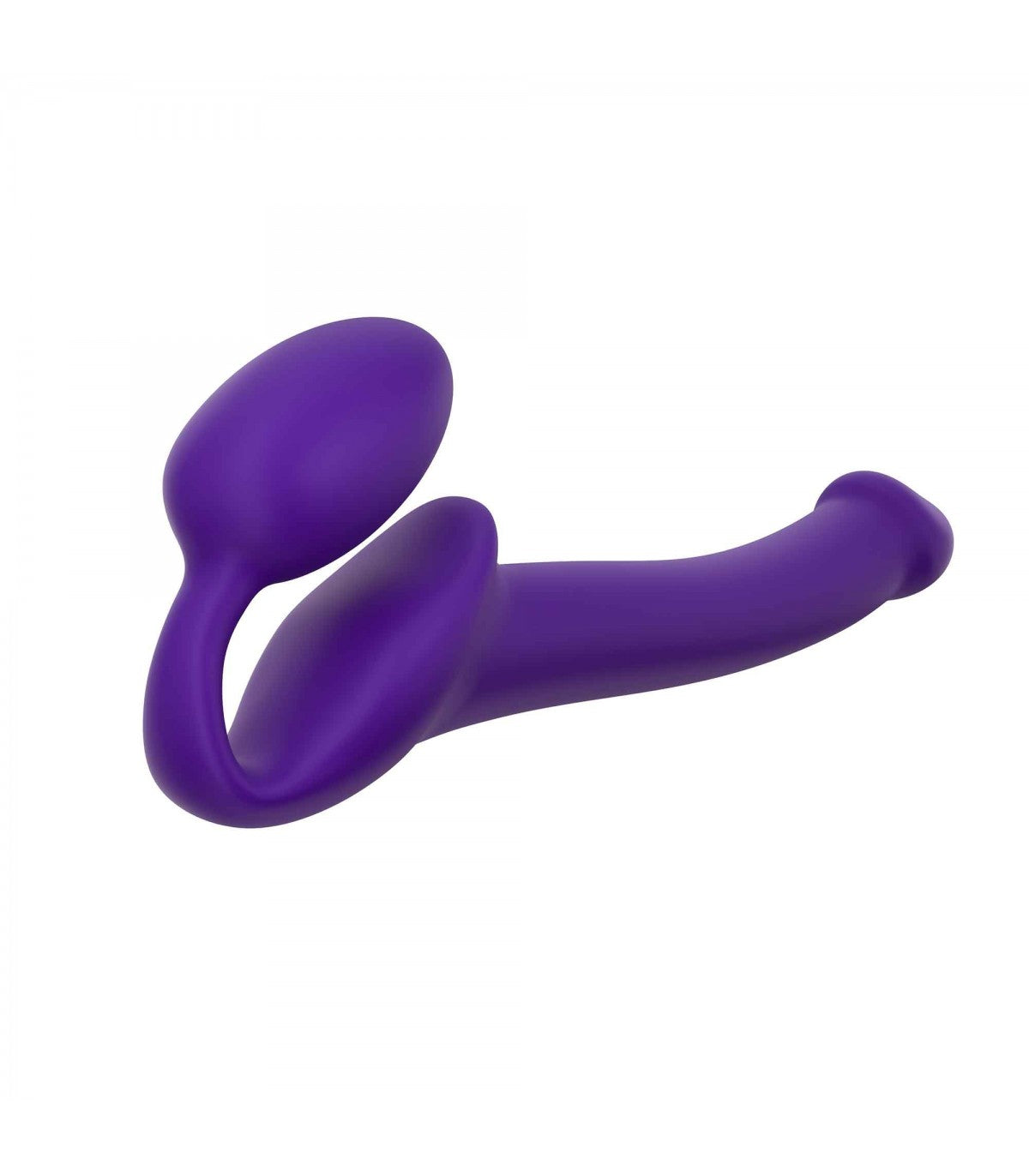 SOFT FLEXIBLE SILICONE PURPLE STRAP-ON DILDO HARNESS S