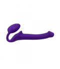 SOFT FLEXIBLE SILICONE PURPLE STRAP-ON DILDO HARNESS S