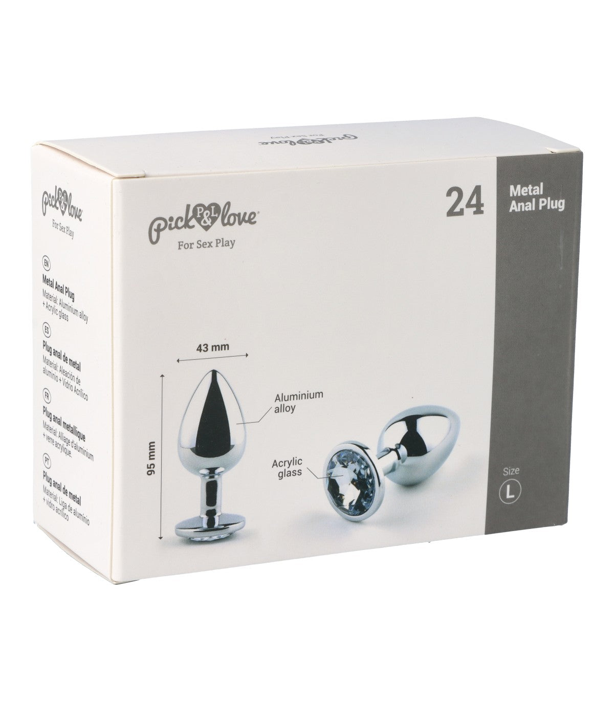 Metal butt plug no. 24 size L