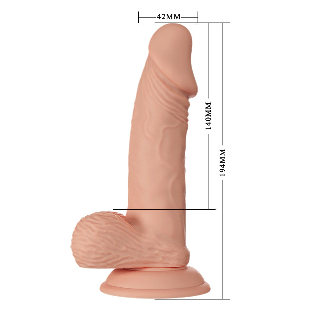 Beautiful Zebulon dildo 7.6" Flesh