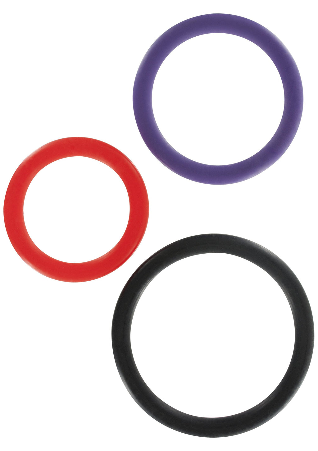 Multicolor Triple Rings 3 Pieces Multicolor