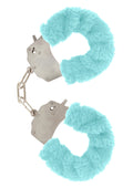 Aqua colored fuzzy fun wristbands