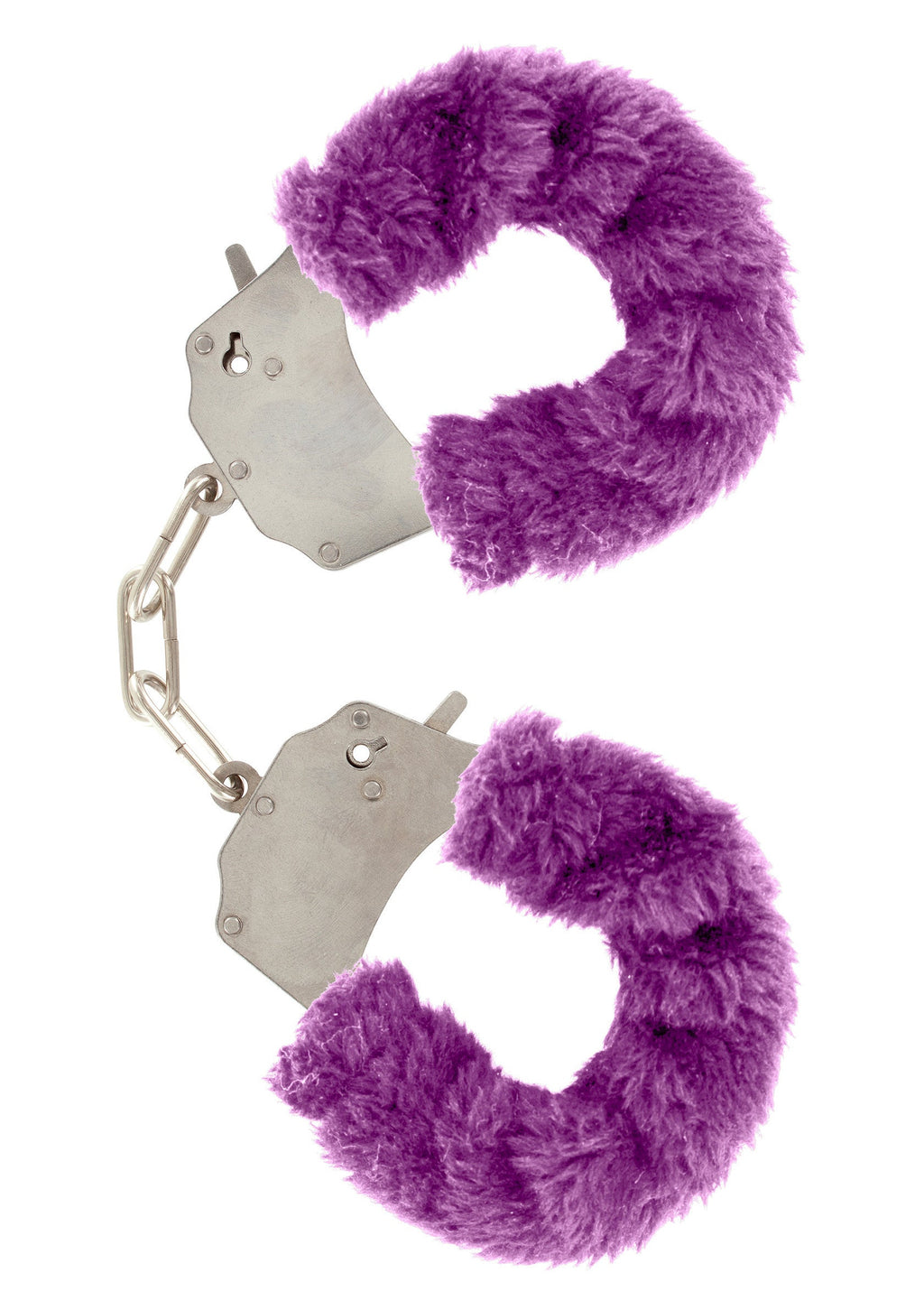 Funny purple furry handcuffs