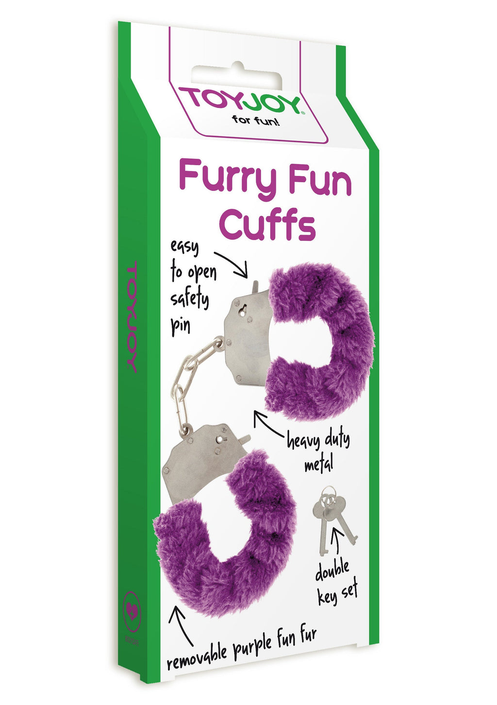 Funny purple furry handcuffs
