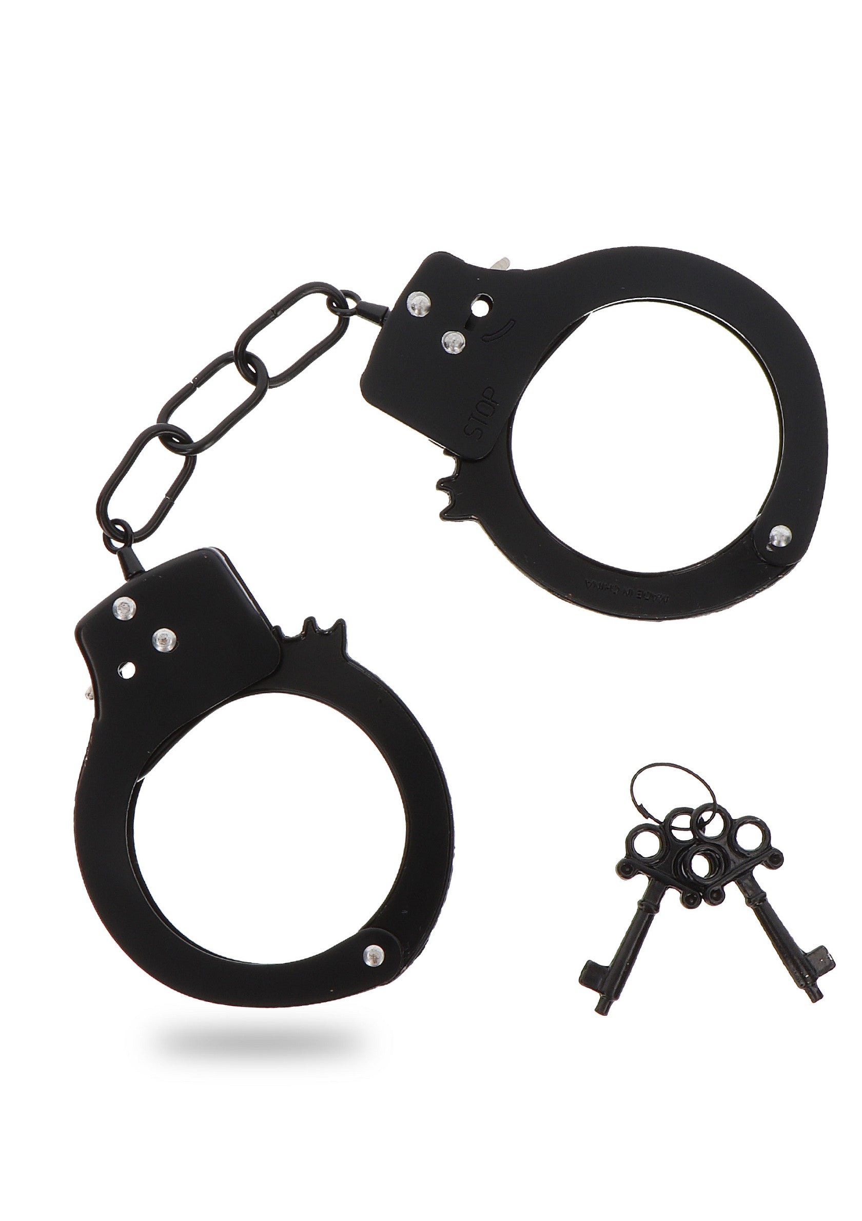 Black metal handcuffs