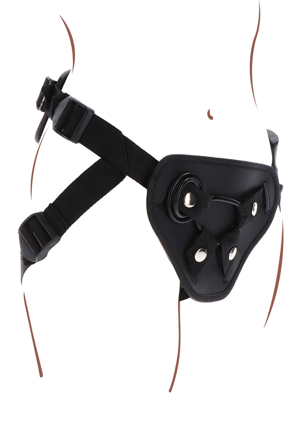Full body harness with black strap