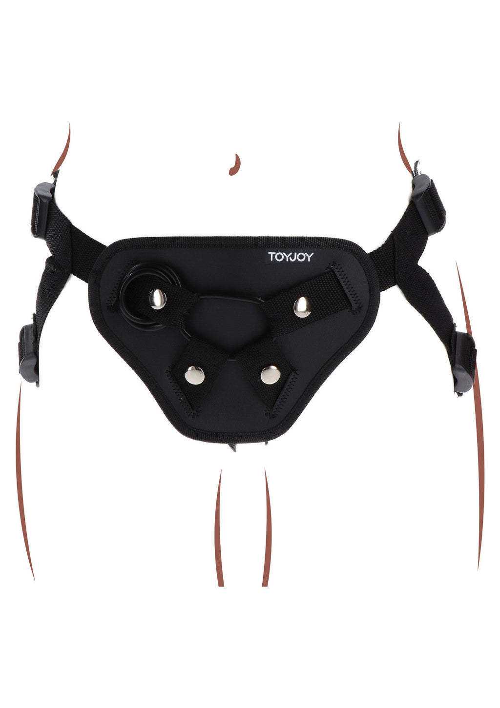 Full body harness with black strap