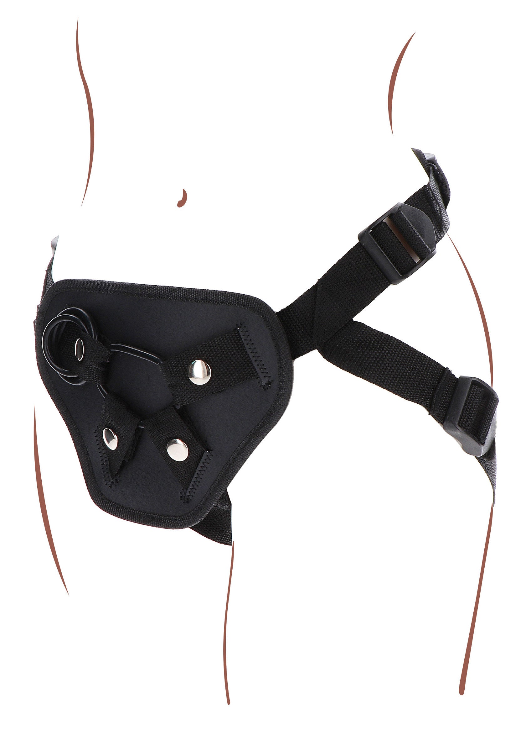Full body harness with black strap