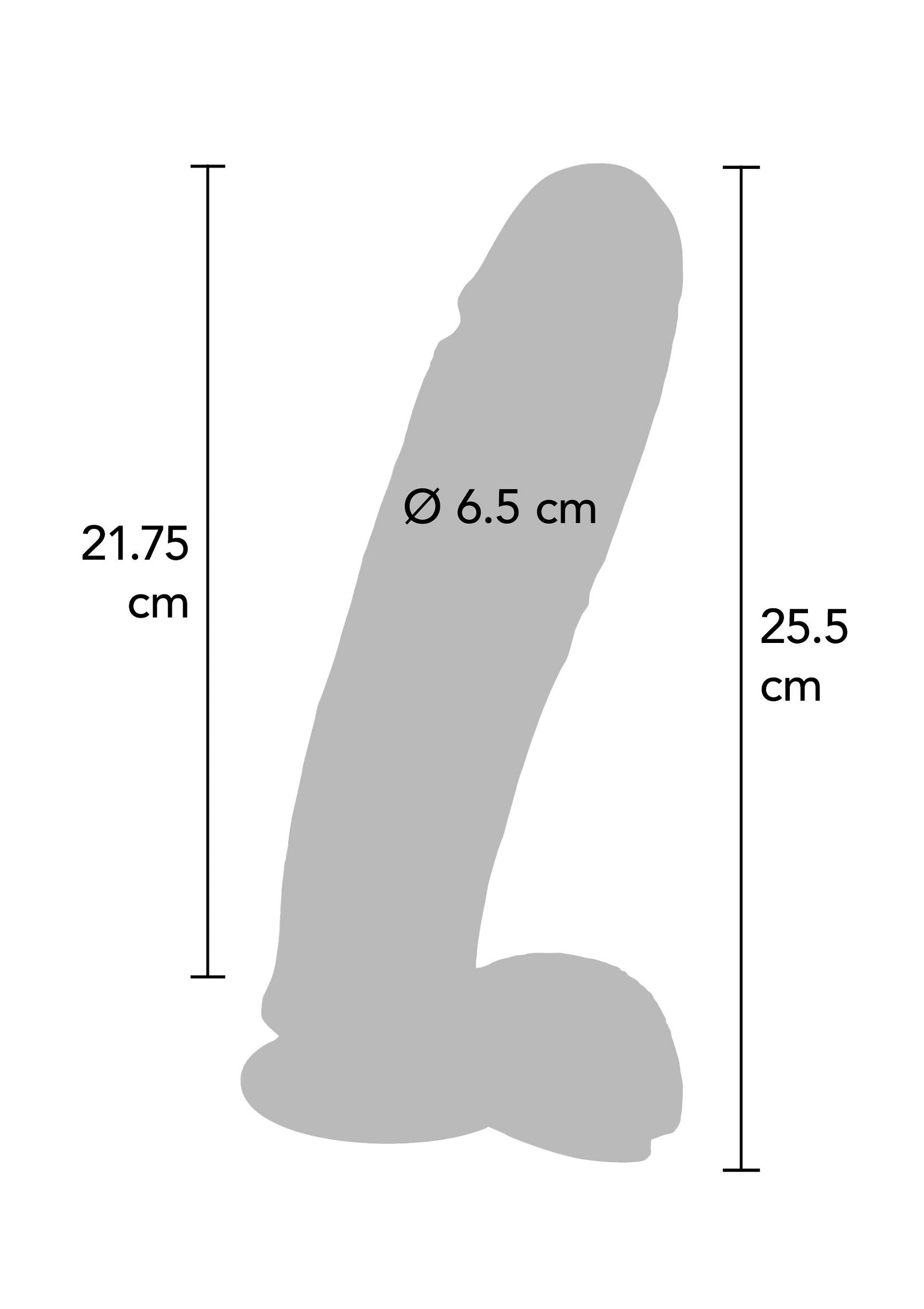 PVC Dildo 25.5 cm Black