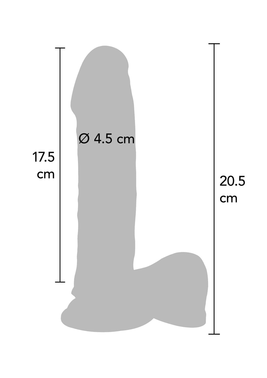 TPE Dual Density Dildo 20 cm Flesh