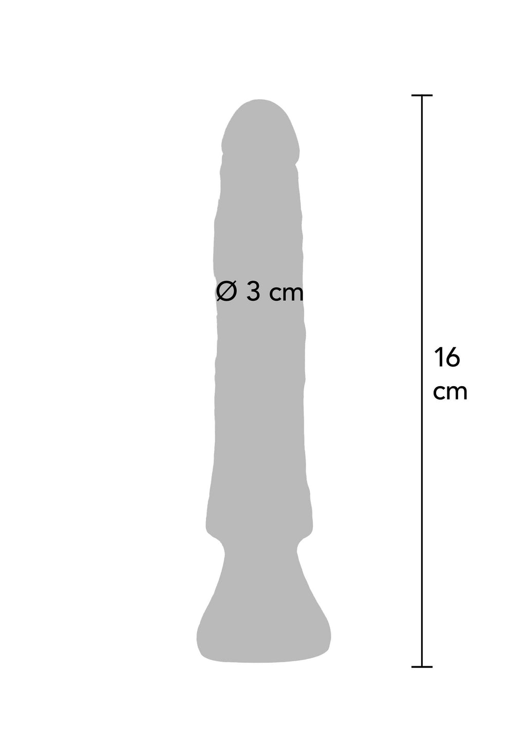 Black PVC Dong Starter 16 cm