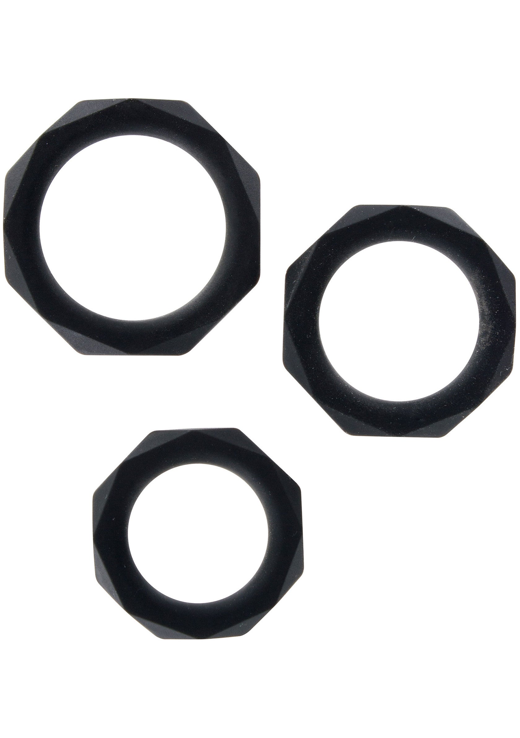 Black C Power Halo Ring Set