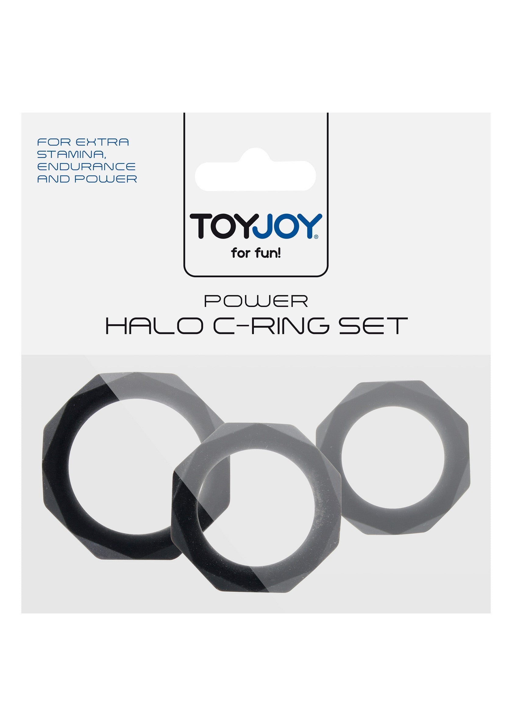 Black C Power Halo Ring Set