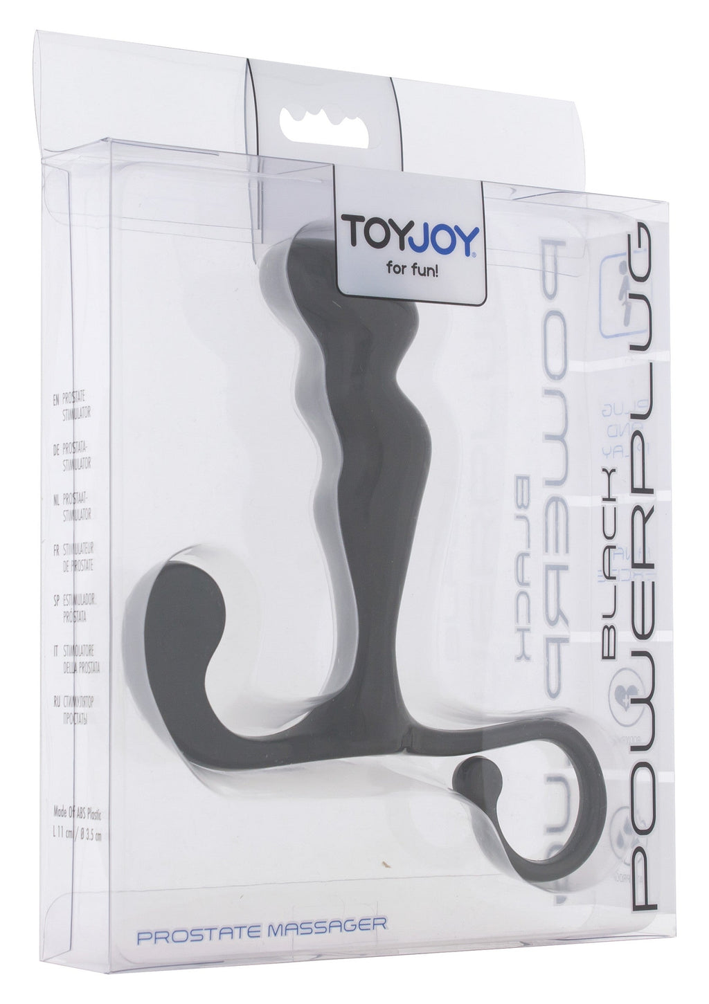 Prostate massager with black power plug