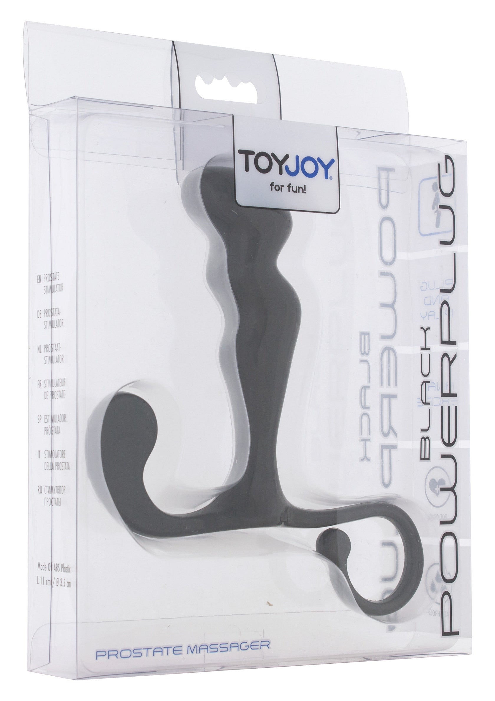 Prostate massager with black power plug
