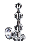 Diamond star-shaped beads, medium, silver