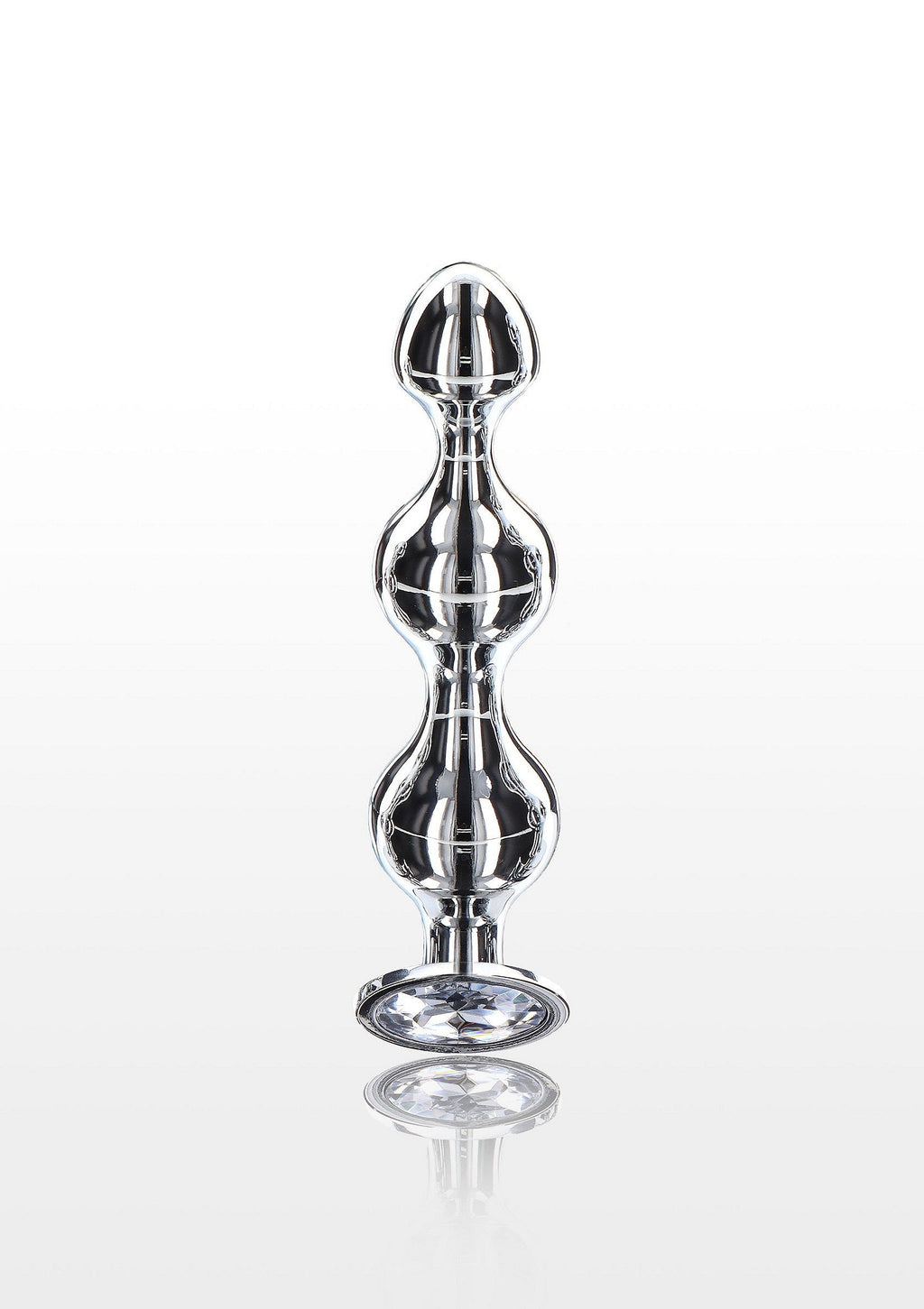 Diamond star-shaped beads, medium, silver