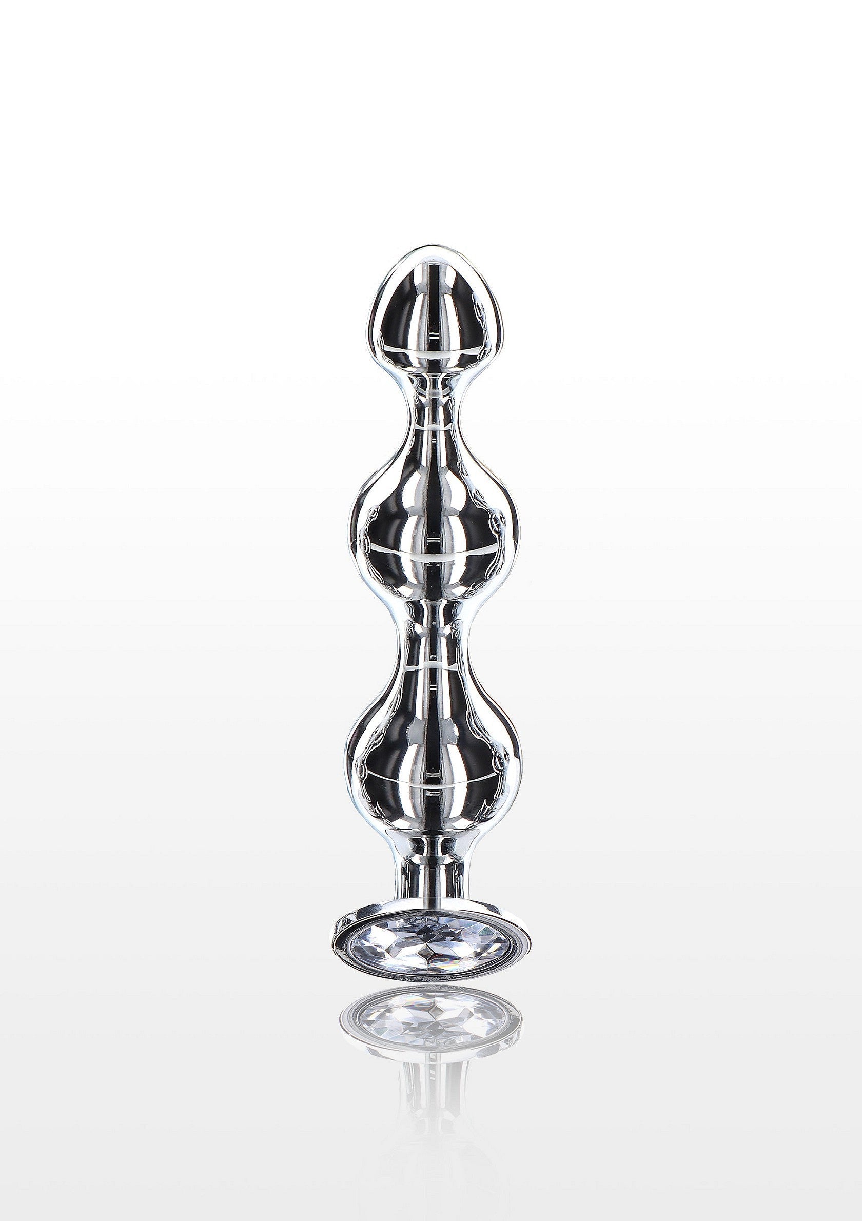 Diamond star-shaped beads, medium, silver