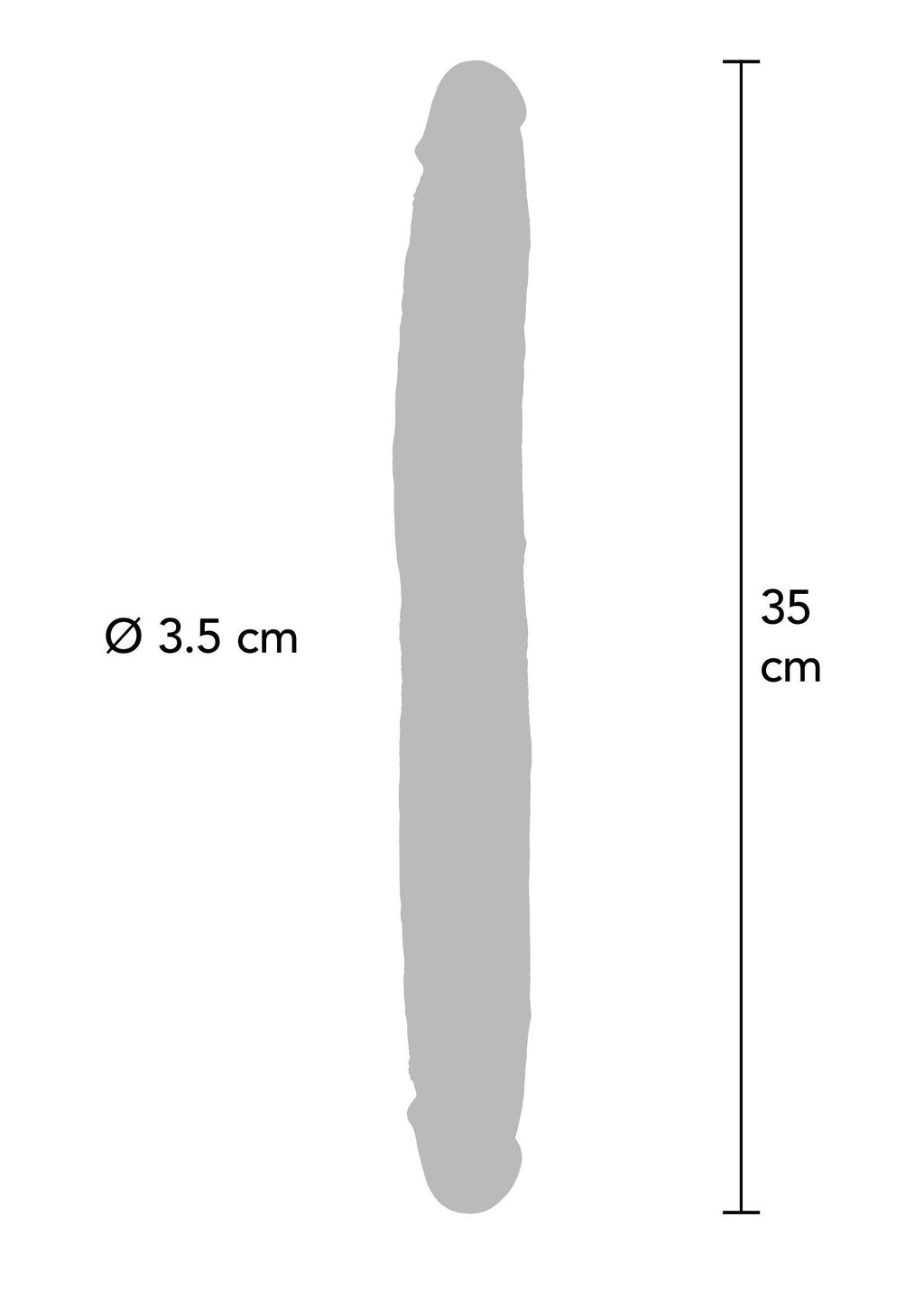 Double Foreskin Dong Silicone 35 cm caramel