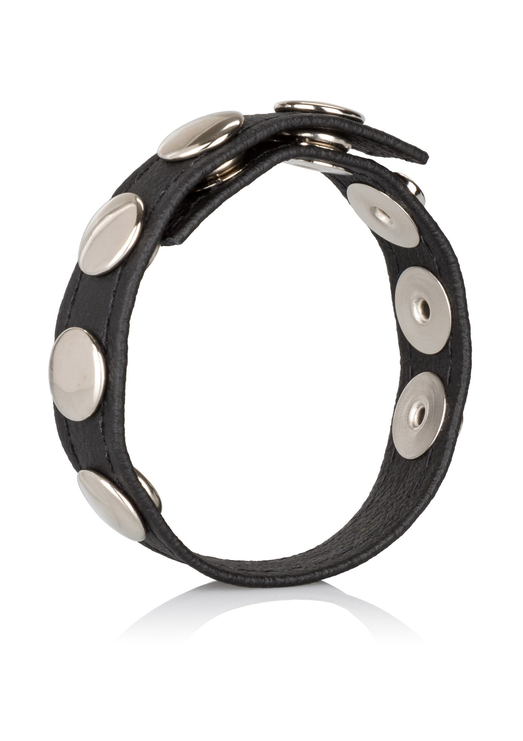 Multi-shot black leather ring
