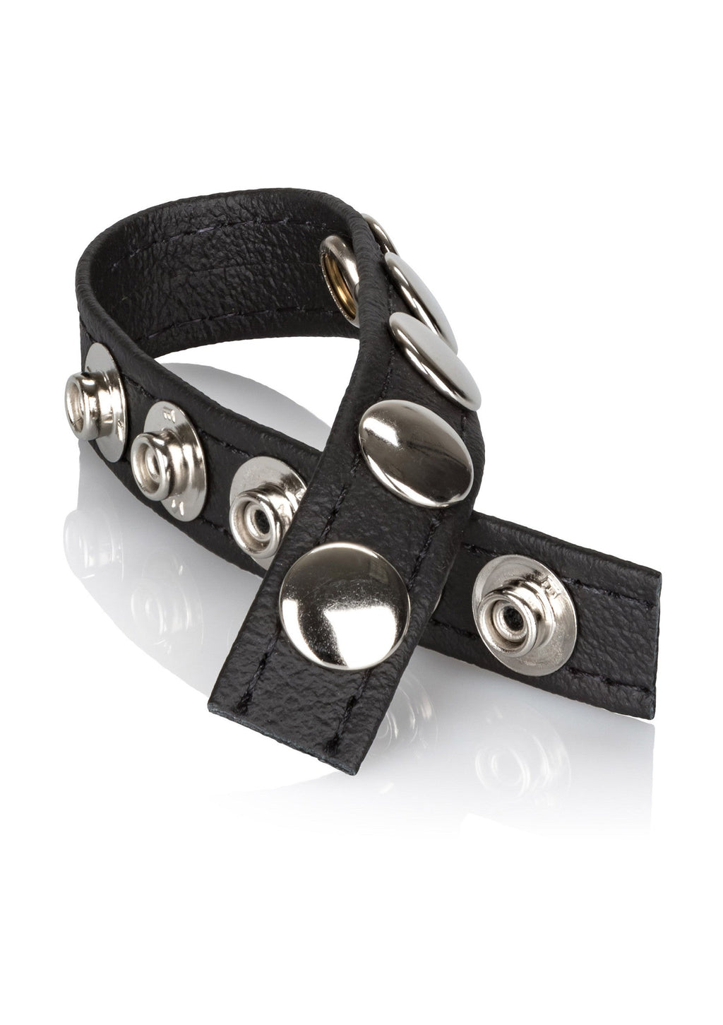 Multi-shot black leather ring