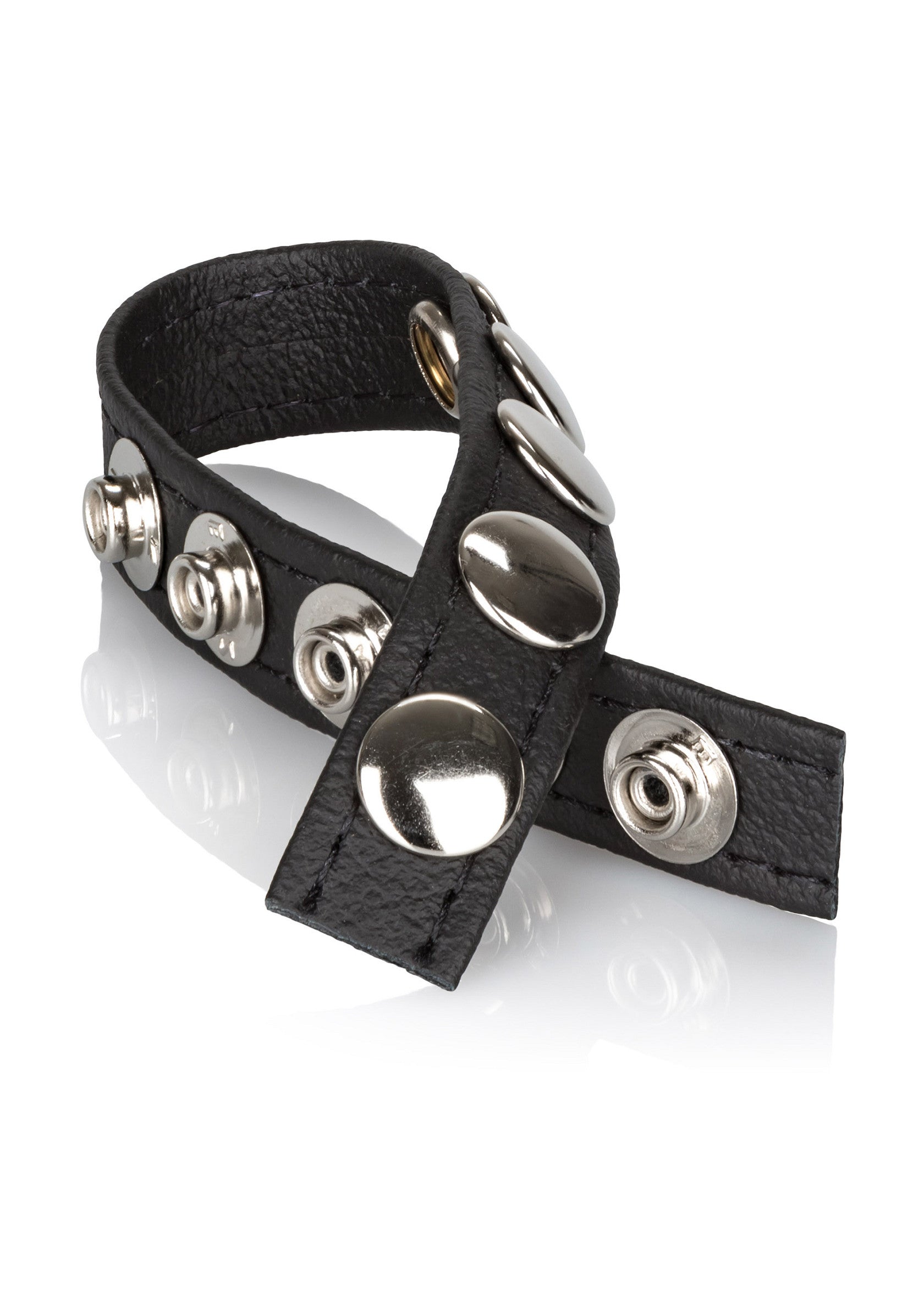 Multi-shot black leather ring