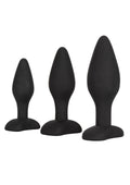 Black silicone anal exercise kit