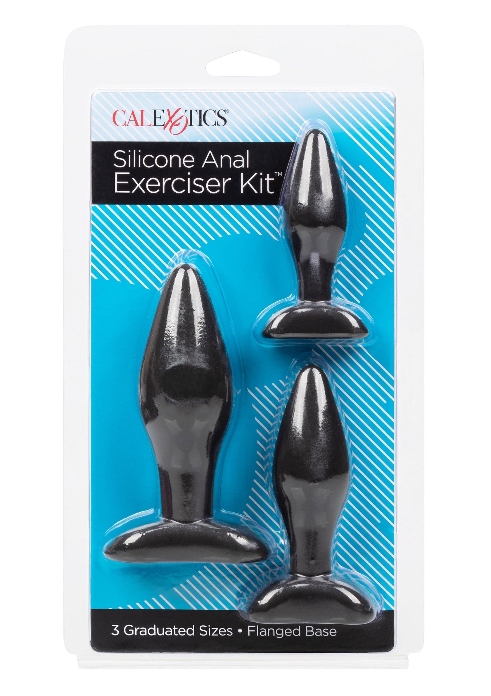 Black silicone anal exercise kit