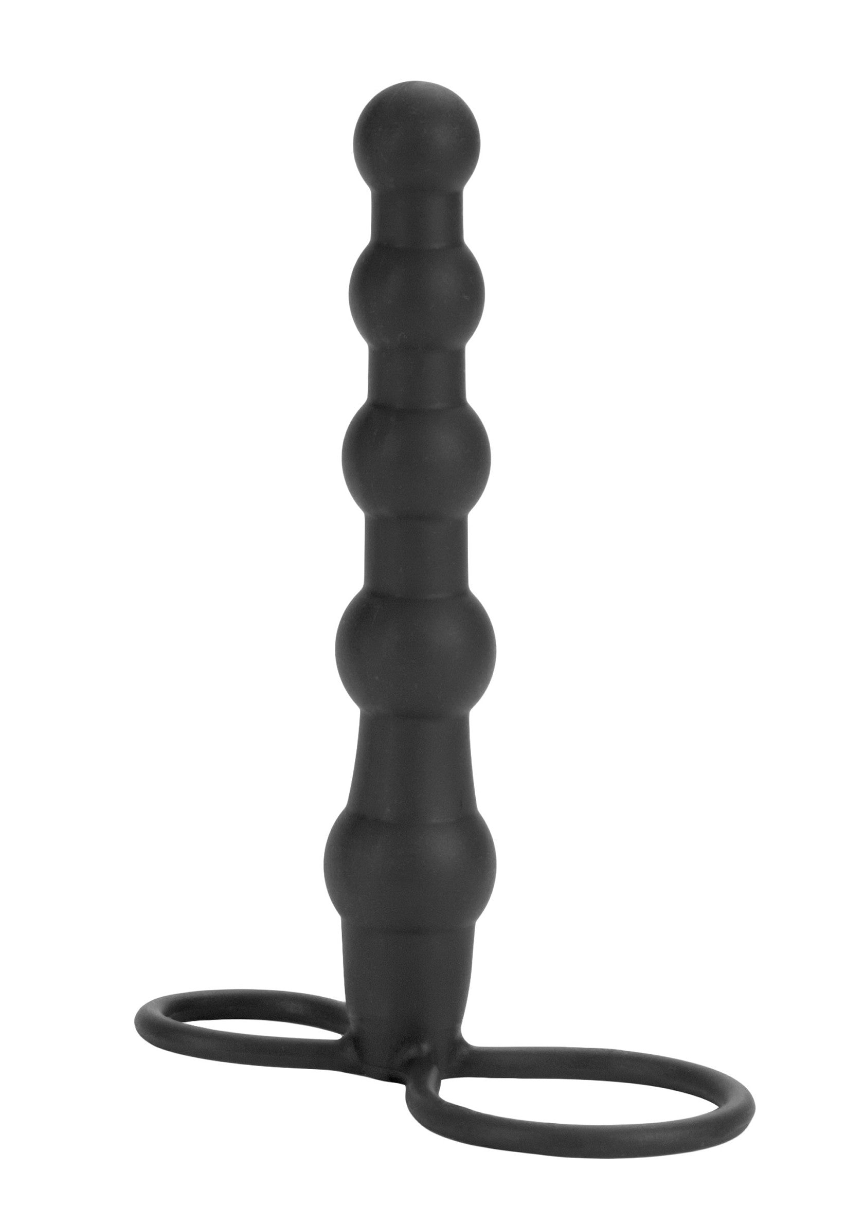 Double knight with black silicone beads
